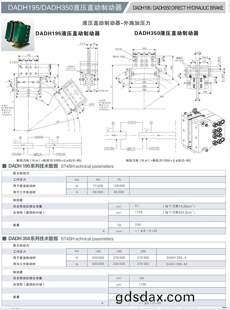 DADH195液壓直(zhi)動製動器